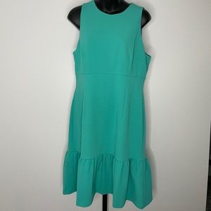 Donna Morgan Teal Green Sleeveless Dress Size 12 Vietnam
